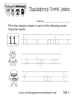 Free Kindergarten Thanksgiving Worksheets - Fun worksheets for a