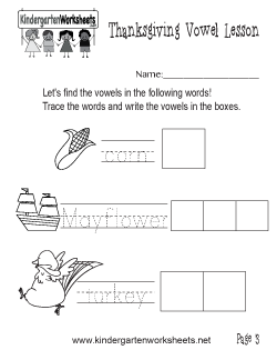 Free Kindergarten Thanksgiving Worksheets - Fun worksheets for a