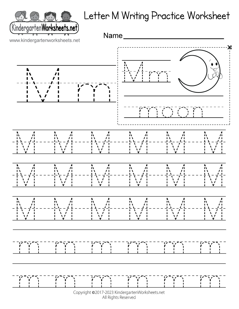 Letter M Worksheet For Kindergarten