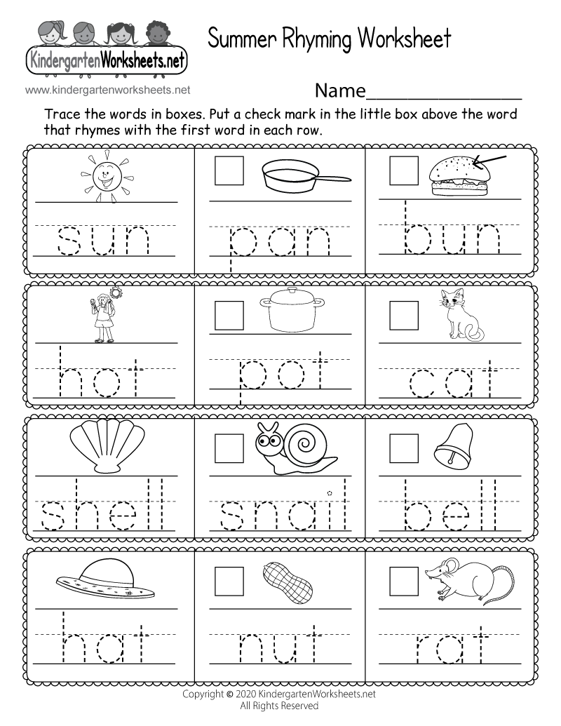 Summer Images Worksheet Free Kindergarten Seasonal Worksheet For Kids