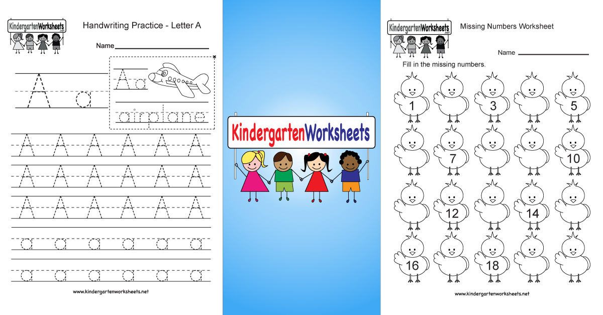 printable school worksheets for kindergarten