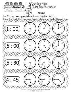 Free Kindergarten Learning Worksheets - Printable and Online