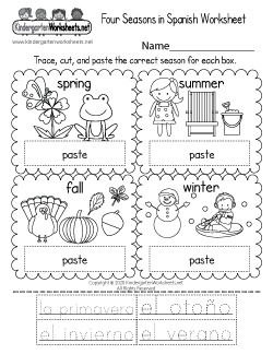 learning spanish kindergarten worksheets