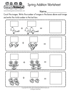 Free Kindergarten Spring Worksheets - Learning is fun with these cute