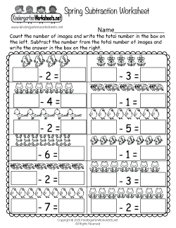 Free Kindergarten Spring Worksheets - Learning is fun with these cute ...