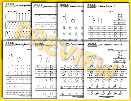 Alphabet - Handwriting Worksheets Preview