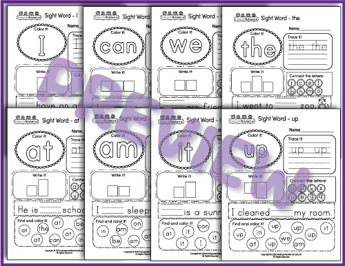 I, Can, We, The - Sight Words Worksheets Preview