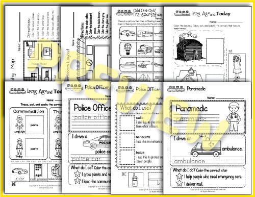 Community Helpers - Social Studies Worksheets Preview