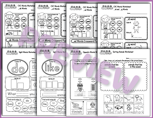 CVC Words - English Worksheets Preview