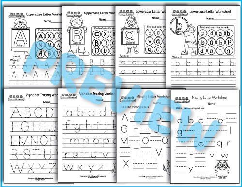 Letter Tracing - Alphabet Worksheets Preview