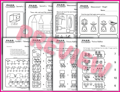 Measurement and Addition - Math Worksheets Preview