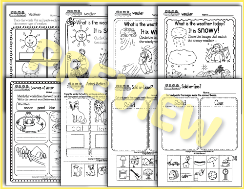 Weather - Science Worksheets Preview