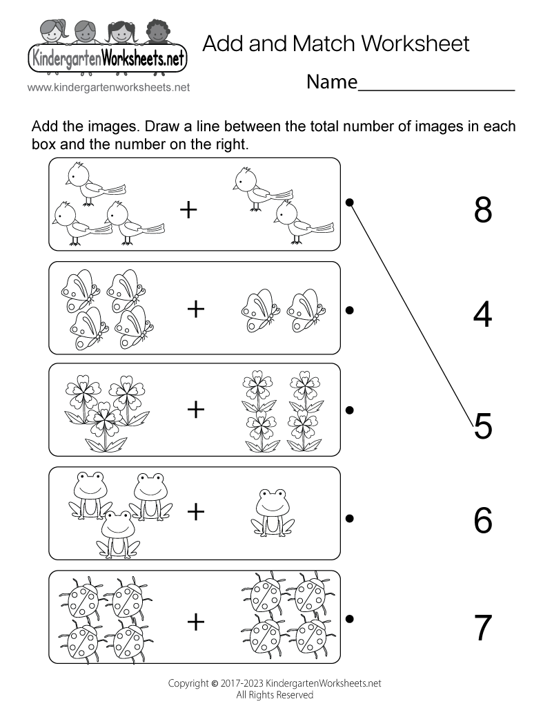 free printable math activities for kindergarten