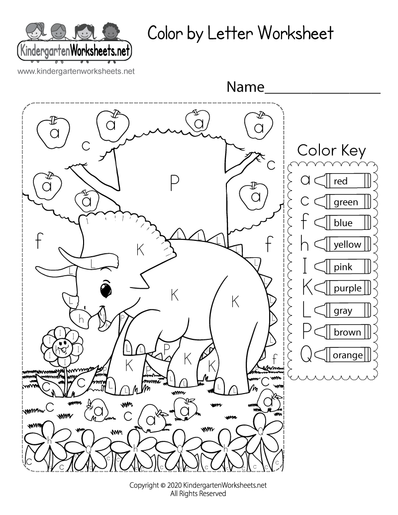 Color By Letter Worksheet For Kindergarten Free Printable Digital PDF