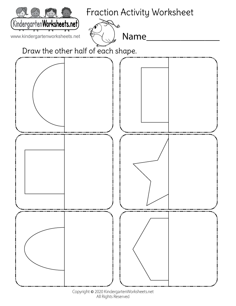 draw the other half of shapes worksheet free printable