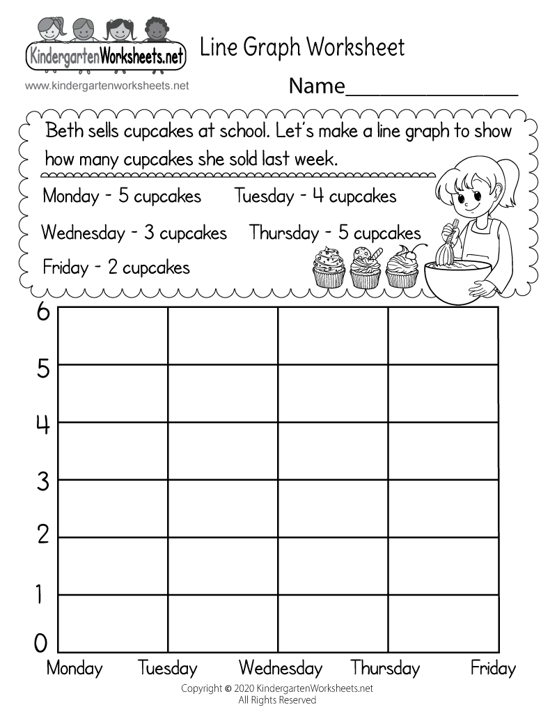 Kindergarten Line Graph Worksheet Printable