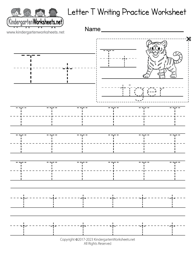 T Letter Worksheets Kindergarten