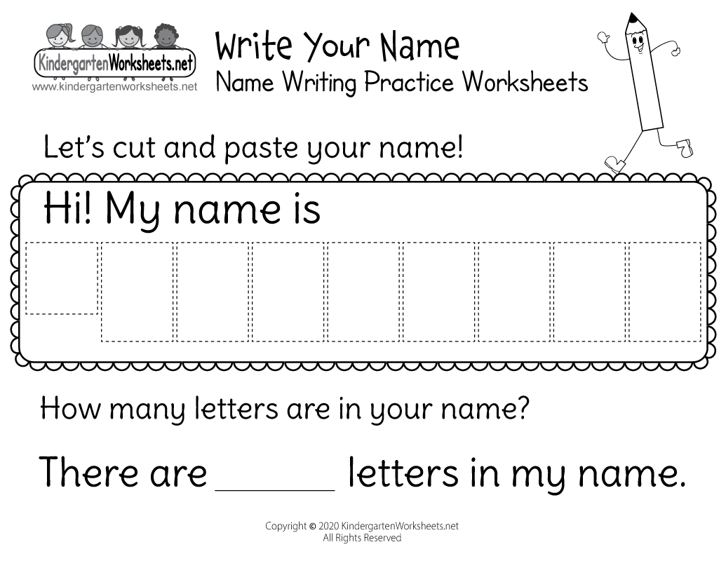 Name Writing Practice Worksheets For Kindergarten Free Printables PDF