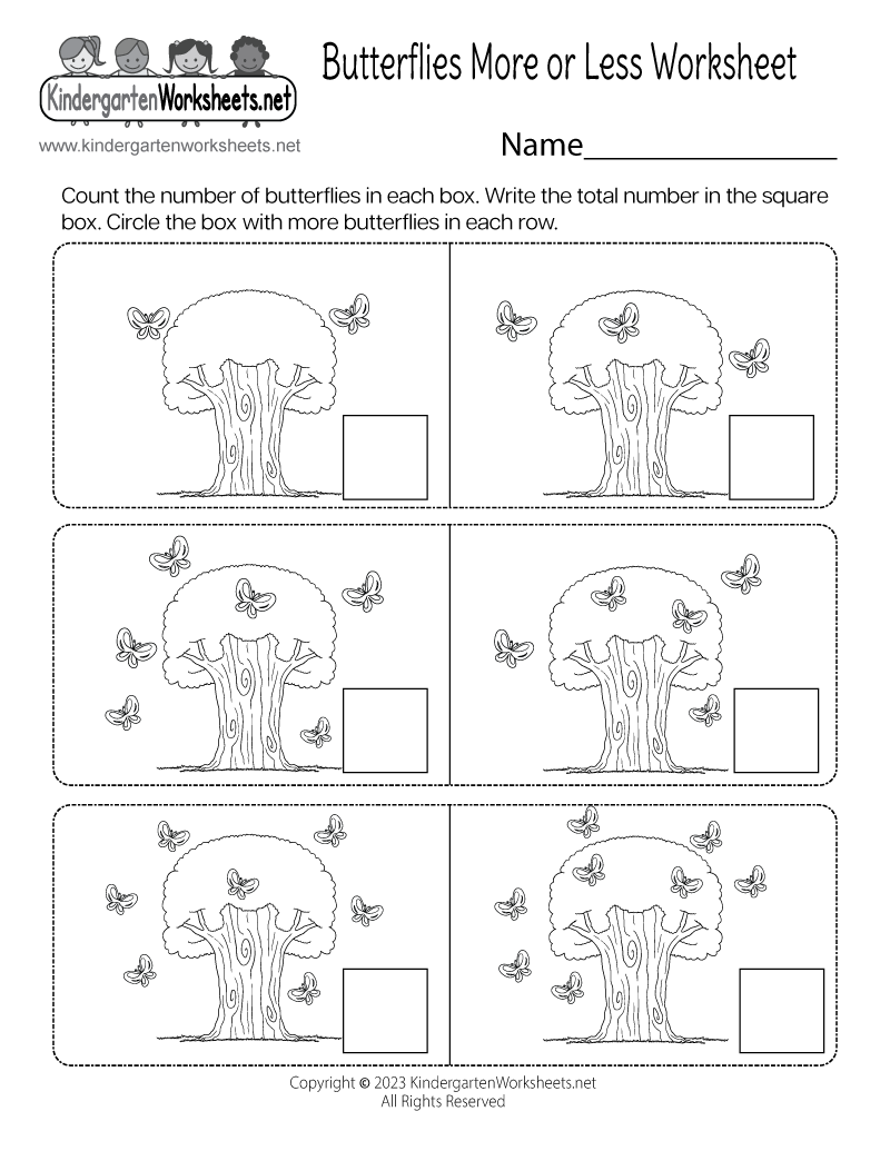 more or less worksheet with pictures free kindergarten math worksheet