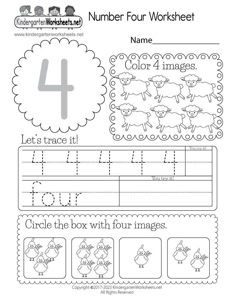 Number 4 Printable Worksheets Printable Word Searches