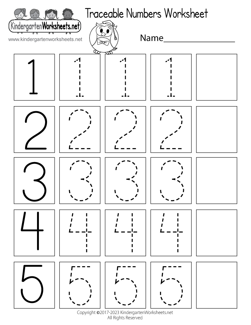 traceable numbers worksheet free kindergarten math worksheet for kids