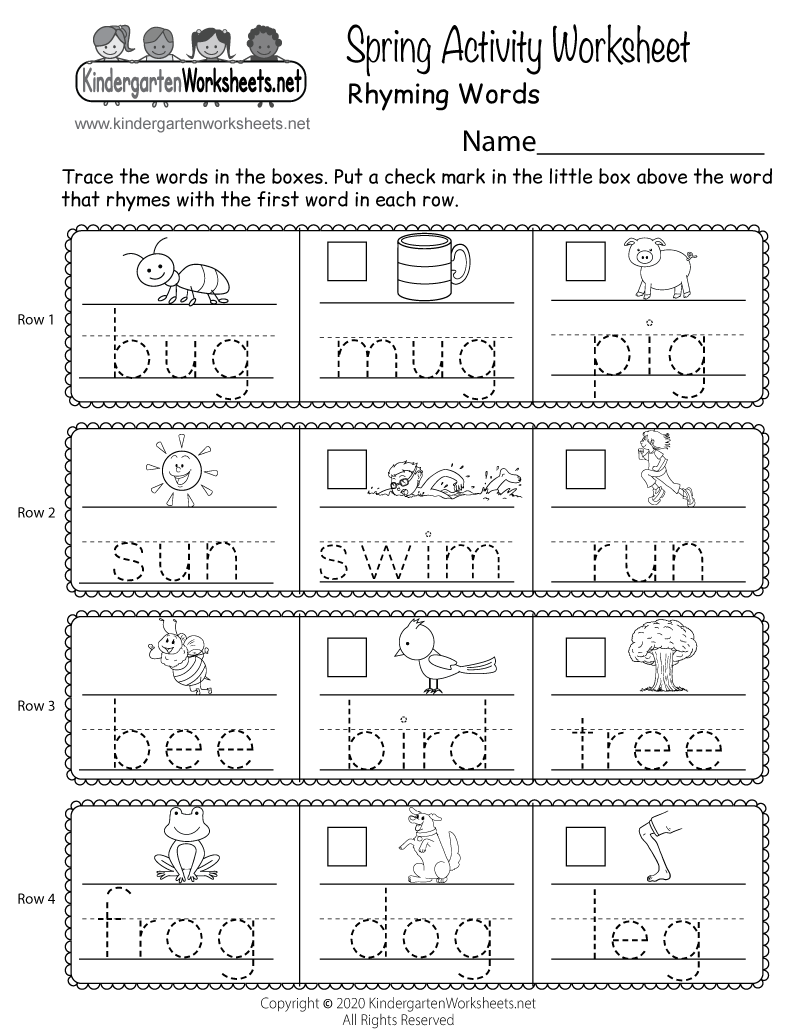 spring-rhyming-words-activity-worksheet-for-kindergarten